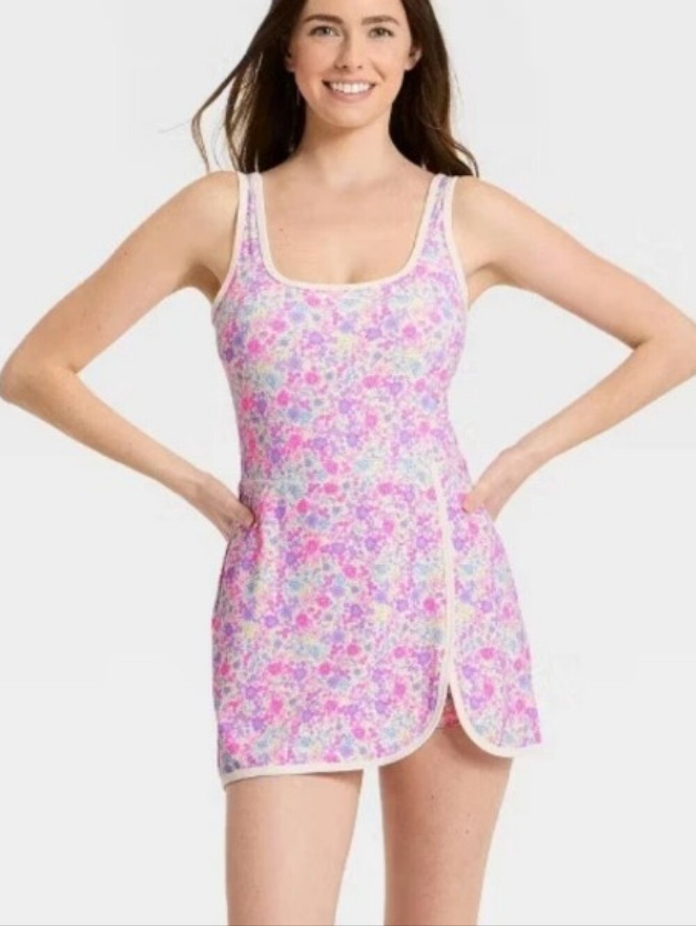 JoyLab - Women's Knit Piped Wrap Active Dress - XS